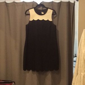 Black and white scalloped dress